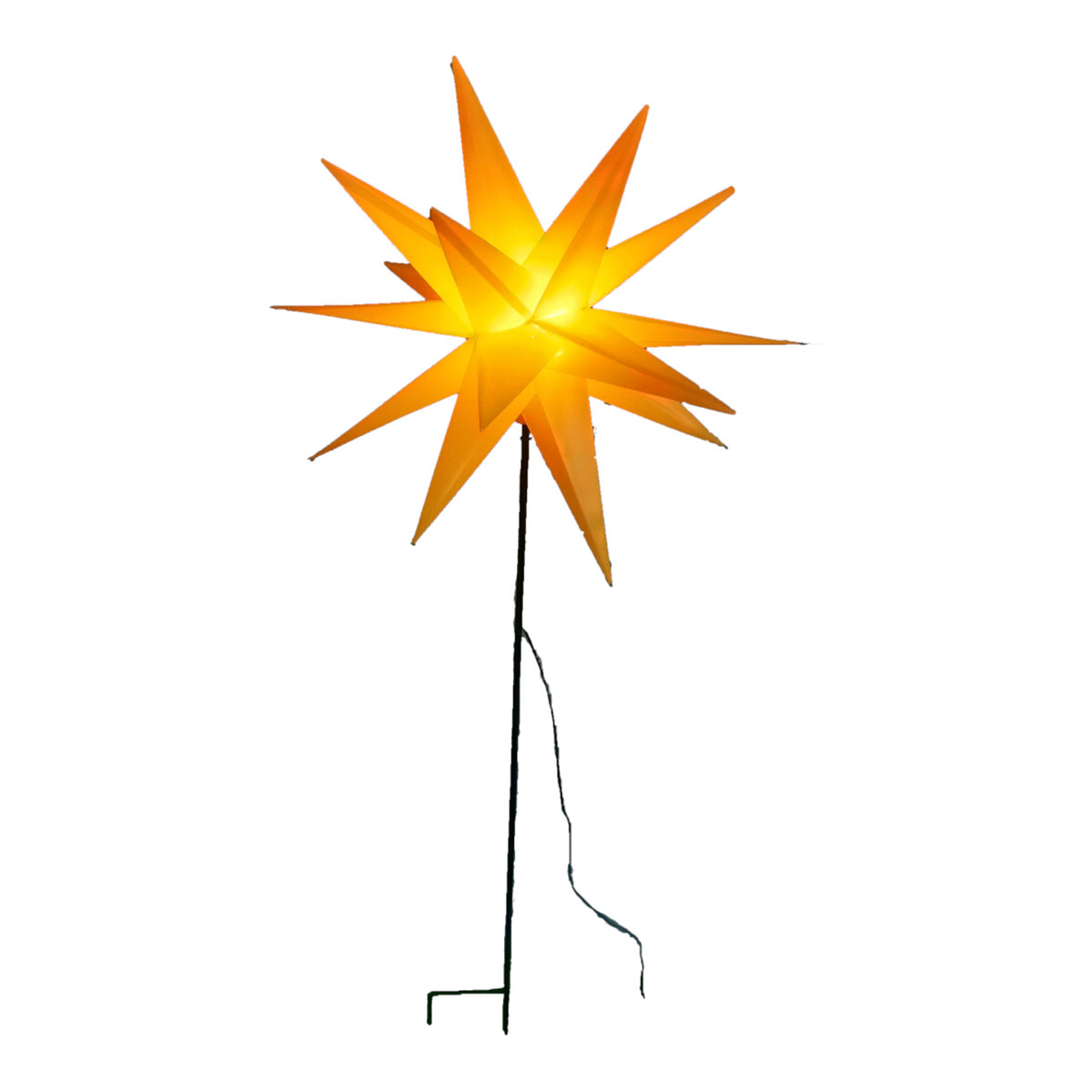LED Stern mit Stab und Erdspieß