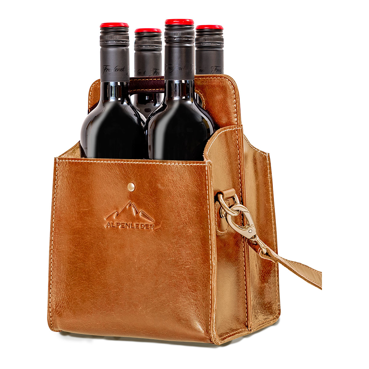 Getränketasche WEINVIERER, Farbe terra