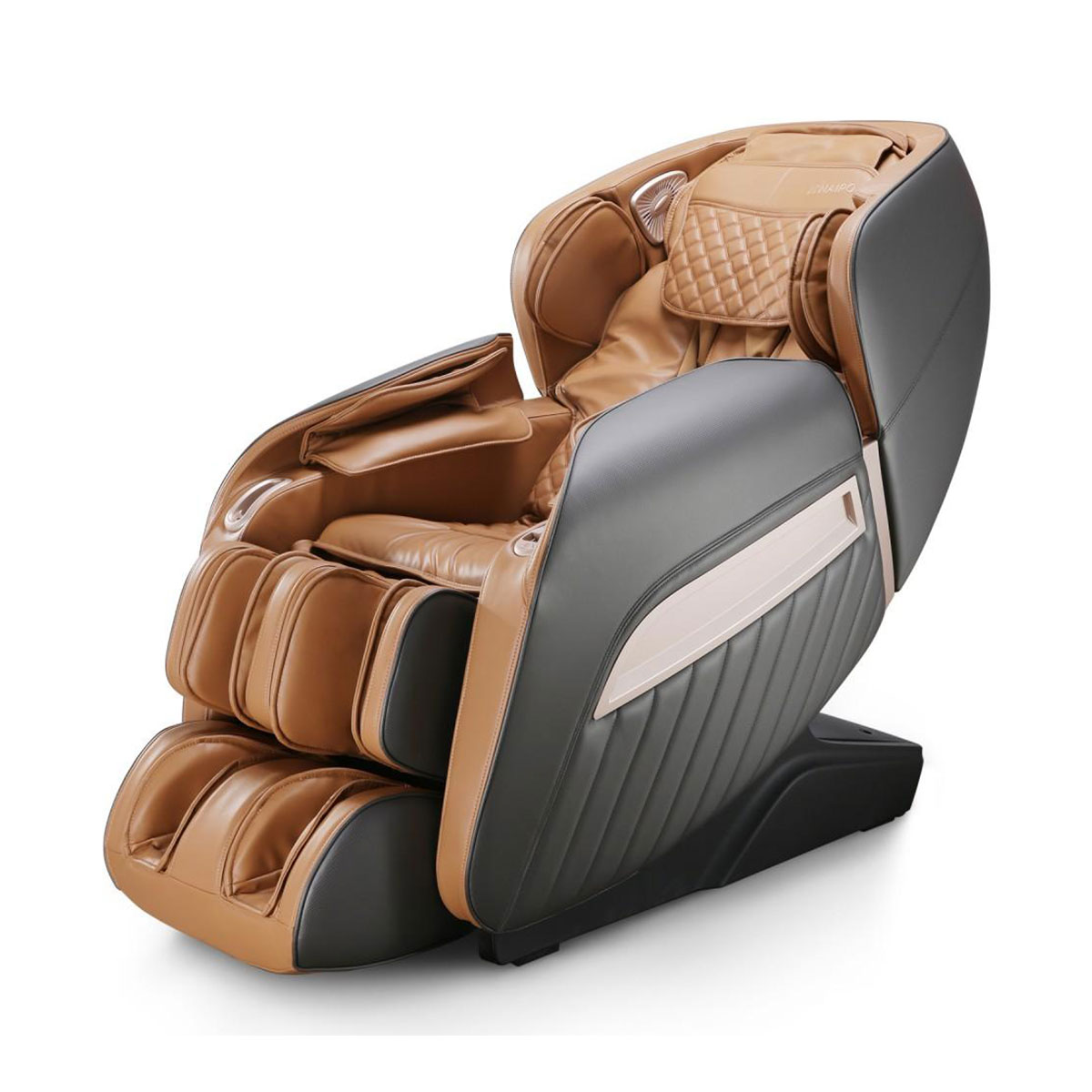 Ganzkörper Massagestuhl Grau/Braun